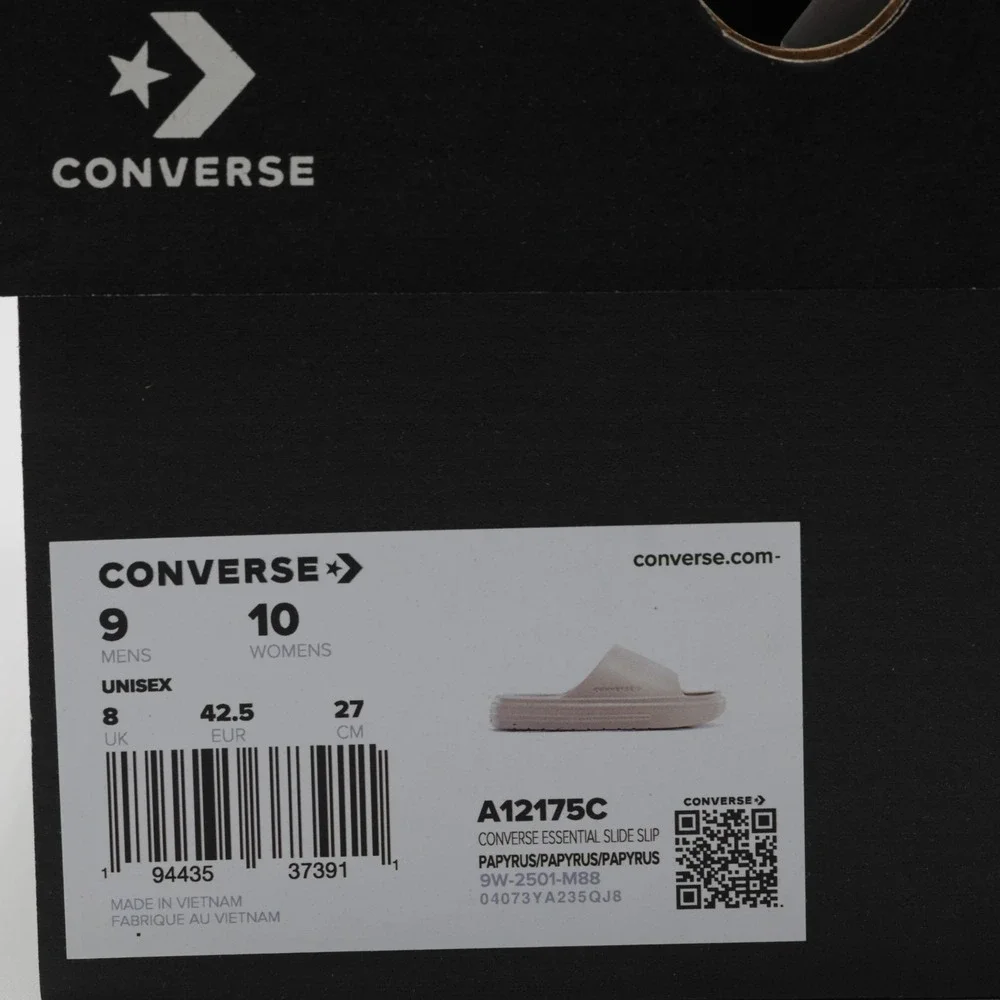 Converse Unisex Comfortable Essential Slide‎ Sandals Beige Men's 9 Women's 10